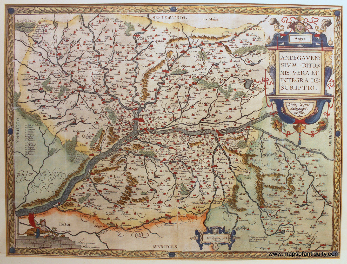 Genuine-Antique-Hand-Colored-Map-France-Anjou-Andegavensium-Ditionis-Vera-Et-Integra-Descriptio-1579-Ortelius-Maps-Of-Antiquity