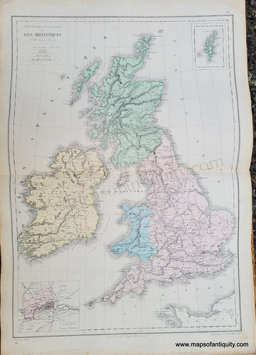 Genuine-Antique-Map-Carte-Physique-et-Politique-des-Iles-Britanniques---Physical-and-Political-Map-of-the-British-Isles-1875-Drioux-&-Leroy-EUR2832-Maps-Of-Antiquity