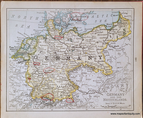 Genuine-Antique-Map-Germany-and-the-Netherlands-1900-Rand-McNally-Maps-Of-Antiquity