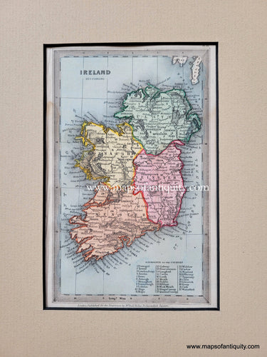 Genuine-Antique-Map-Ireland-1833-Starling-/-Bull-Maps-Of-Antiquity