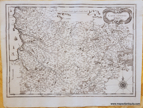 Genuine-Antique-Map-France---Carte-Generale-de-Picardie-et-Artois-1630s-Tavernier-Mercator-Hondius-Janssonius-Maps-Of-Antiquity