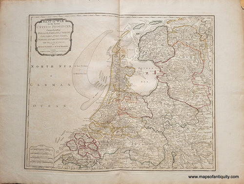 Genuine-Antique-Map-Seat-of-War-in-the-Seven-United-Provinces-comprehending-Holland-Zeeland-Utrecht-Gelders-Over-Yssel-Frieseland-Groningen-with-the-Land-of-Drent-also-Dutch-Flanders-and-Dutch-Brabant.-1794-Laurie-and-Whittle-Maps-Of-Antiquity