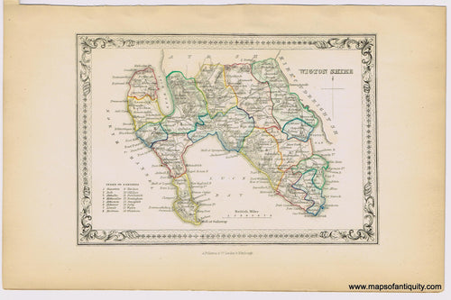 Genuine-Antique-Hand-colored-Map-Wigton-Shire-1855-A-Fullarton-Co--Maps-Of-Antiquity