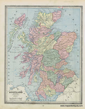 Load image into Gallery viewer, Antique-Printed-Color-Map-Scotland-verso-Ireland--Europe-Scotland-Ireland-1883-Cram-Maps-Of-Antiquity
