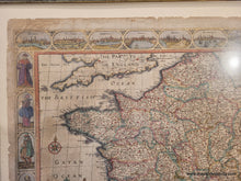 Load image into Gallery viewer, Genuine-Antique-Map-Framed-France-revised-and-augmented-the-attires-of-the-French-and-situations-of-their-chieftest-cityes-observed-by-John-Speede-1676-Speed-Maps-Of-Antiquity
