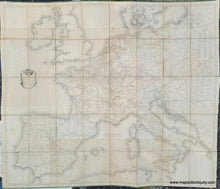 Load image into Gallery viewer, Genuine-Antique-Map-Carte-des-Routes-de-Postes-de-L&#39;Empire-Francais-du-Royaume-D&#39;Italie-et-de-la-Confederation-du-Rhin---1812-1812-Tardieu-Maps-Of-Antiquity
