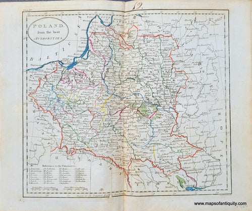 Genuine-Antique-Map-Poland-from-the-best-Authorities-1800-Russell-Guthrie-Maps-Of-Antiquity