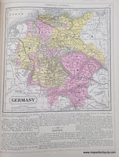 Load image into Gallery viewer, Genuine-Antique-Hand-Colored-Map-Double-sided-page-Germany-verso-Austria-and-Prussia-1850-Mitchell-Thomas-Cowperthwait-Co--Maps-Of-Antiquity
