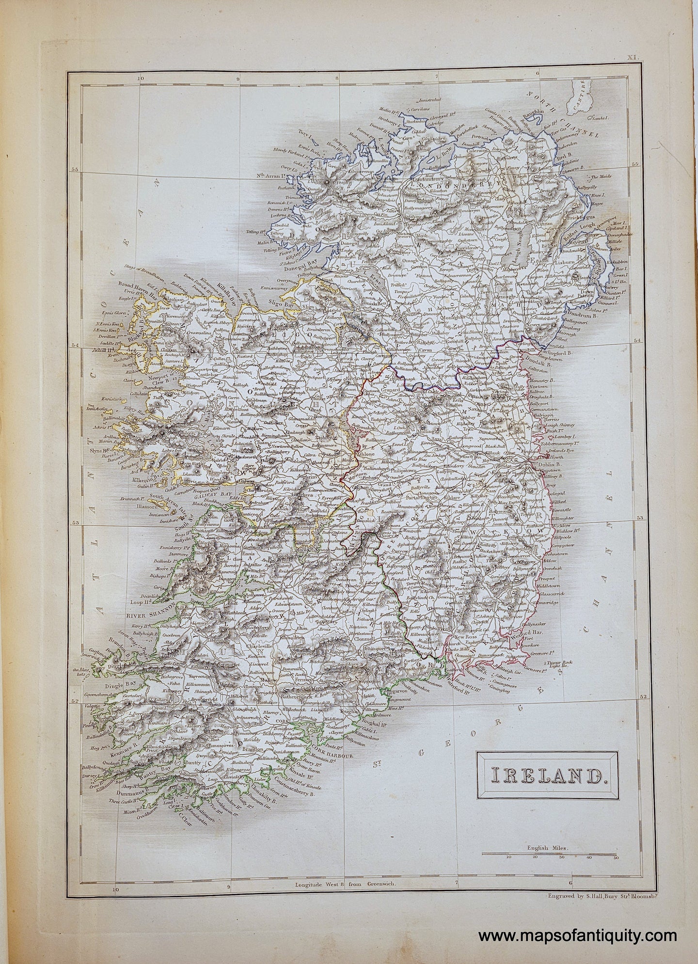 Genuine-Antique-Map-Ireland-1841-Black-Maps-Of-Antiquity