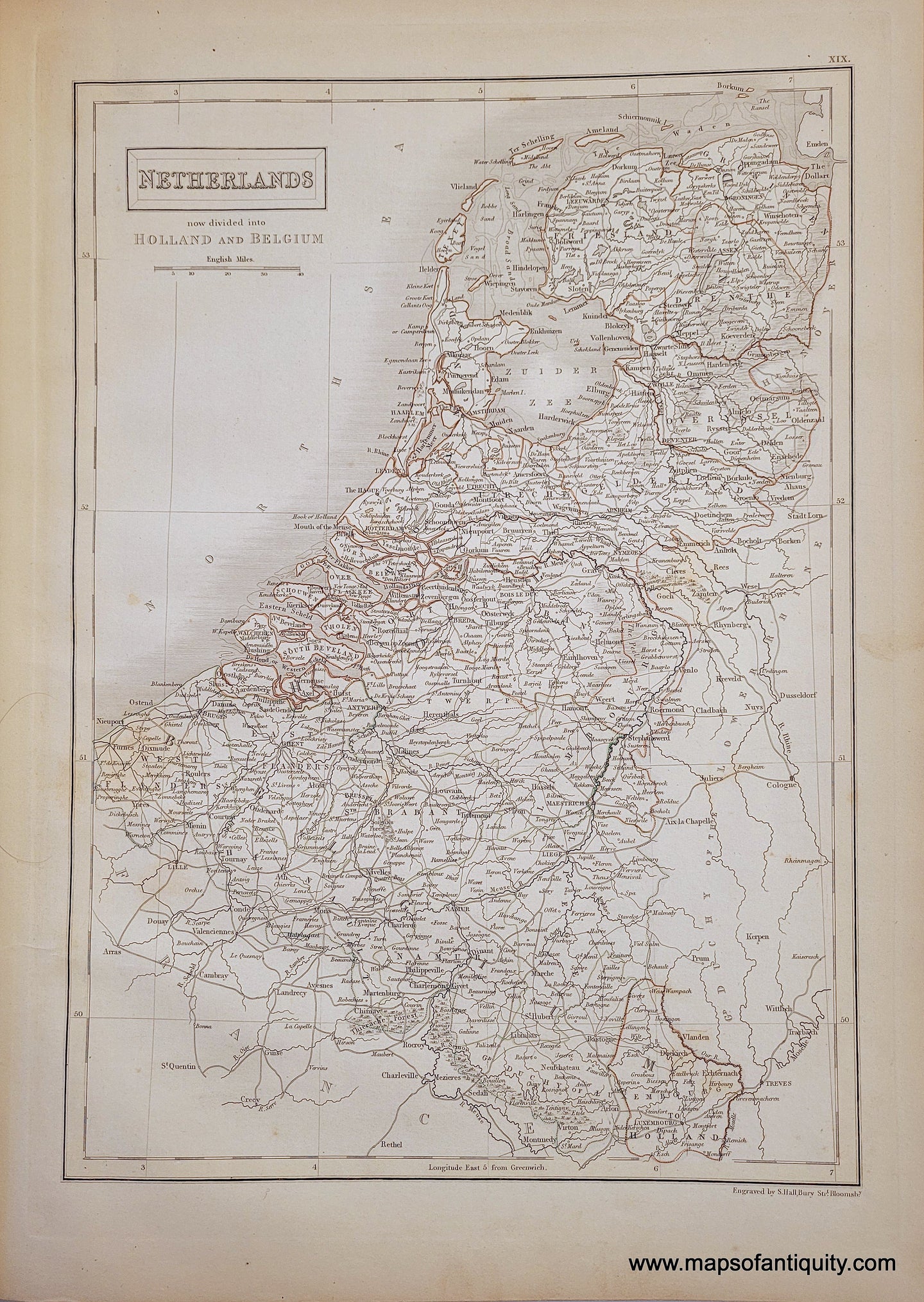 Genuine-Antique-Map-Netherlands-now-divided-into-Holland-and-Belgium-1841-Black-Maps-Of-Antiquity