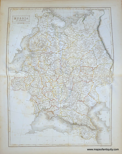 Genuine-Antique-Map-Russia-in-Europe-1841-Black-Maps-Of-Antiquity