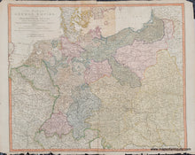 Load image into Gallery viewer, Genuine-Antique-Map-A-New-Map-of-the-German-Empire-and-the-Neighbouring-States-with-their-Principal-Post-Roads…-1788-William-Faden-Maps-Of-Antiquity
