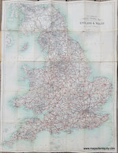 Load image into Gallery viewer, Genuine-Antique-Folding-Map-The-Complete-Safety-Cycling-Map-of-England-Wales-1905-Galls-Inglis-Maps-Of-Antiquity
