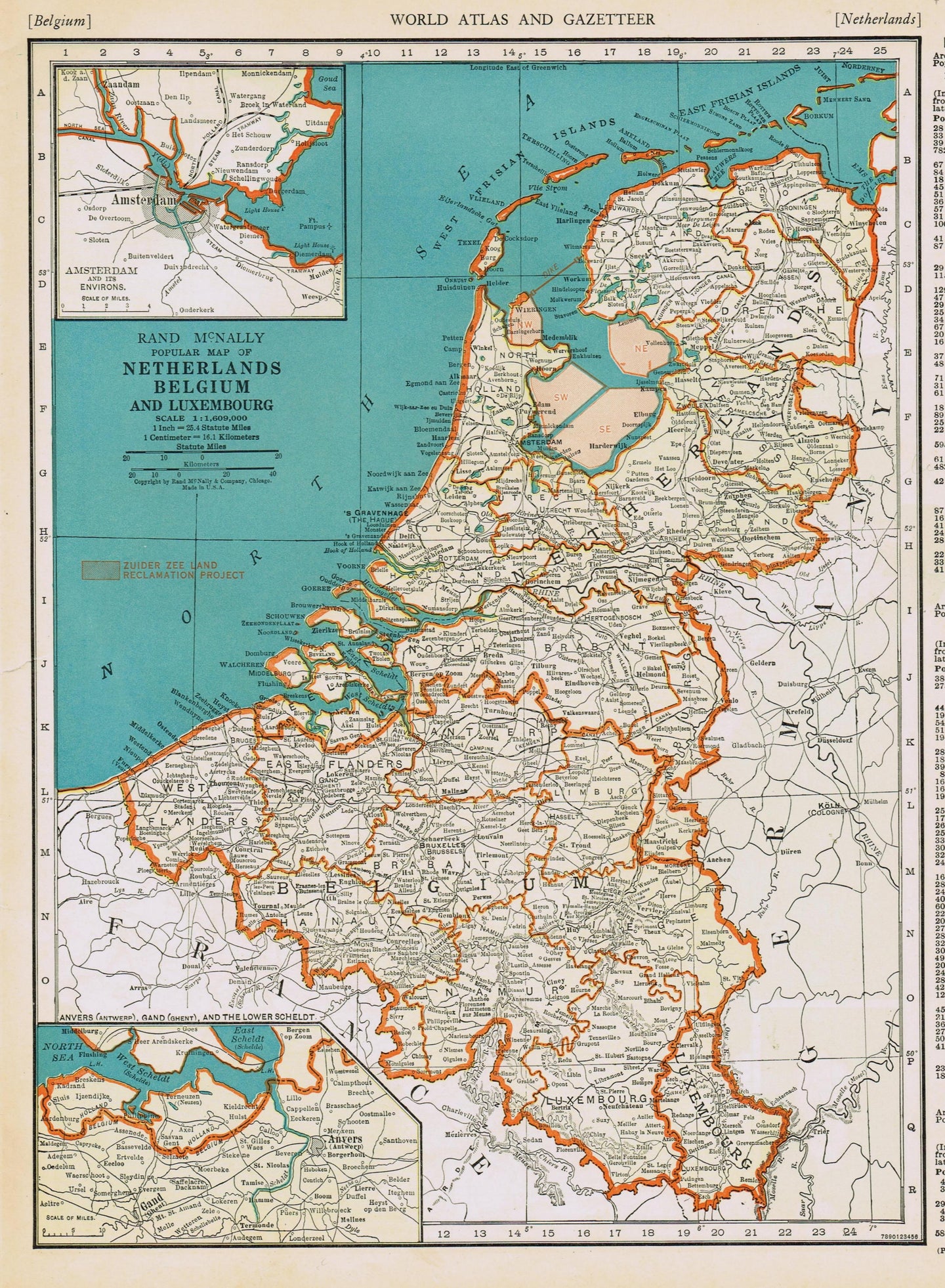 Genuine-Antique-Map-Popular-Map-of-Netherlands-Belgium-and-Luxembourg--1940-Rand-McNally-Maps-Of-Antiquity