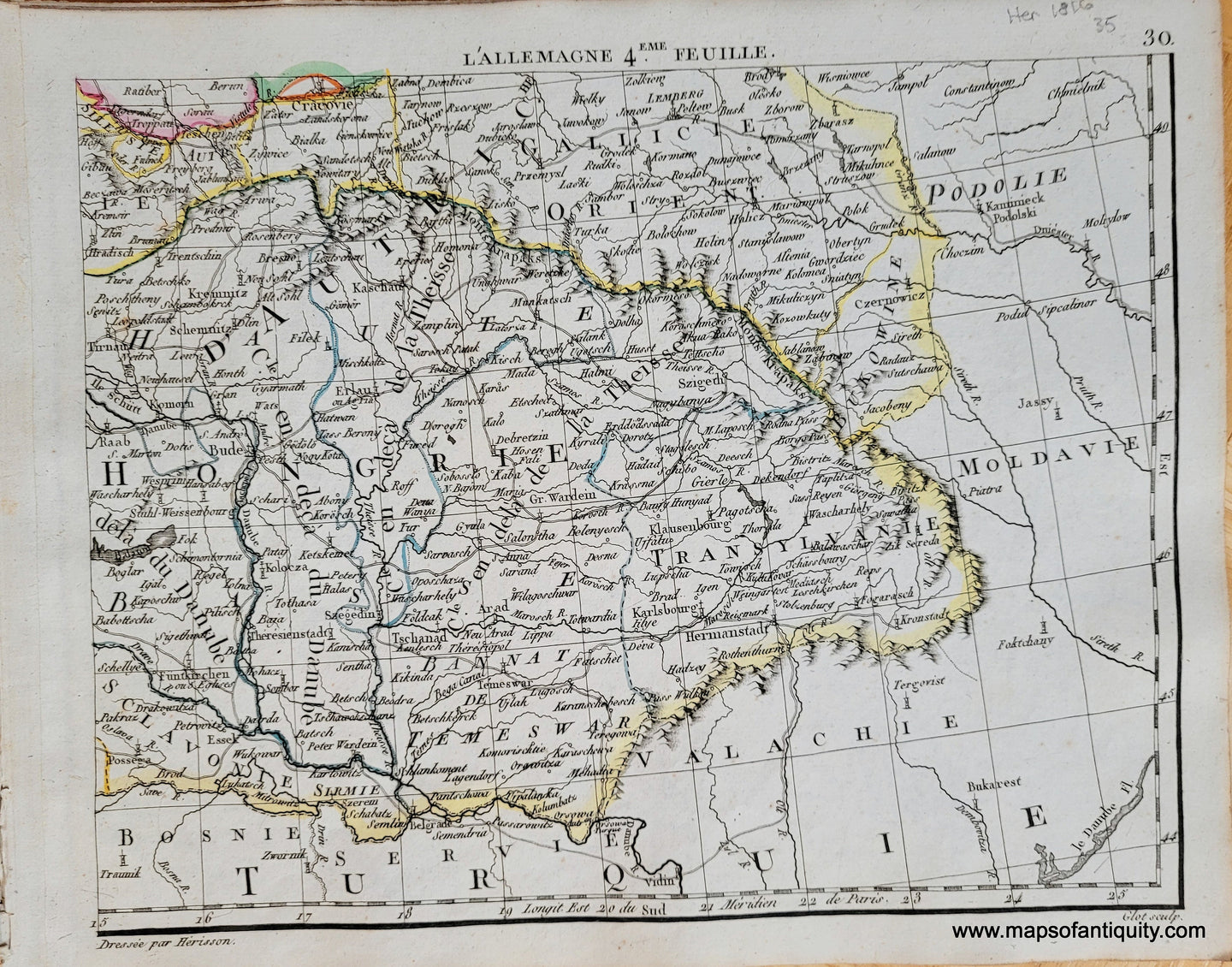 Genuine-Antique-Map-Germany-in-4-sheets-Sheet-4-LAllemagne-4eme-Feuille-Germany-1816-Herisson-Maps-Of-Antiquity-1800s-19th-century