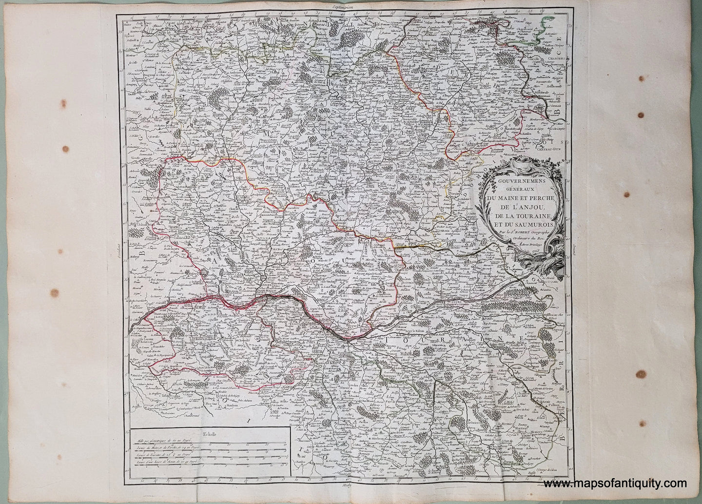 Antique-Hand-Colored-Map-Gouvernemens-Generaux-du-Maine-et-Perche-de-L'Anjou-de-la-Touraine-et-du-Saumurois-Europe-France-1753-Robert-Vaugondy-Maps-Of-Antiquity
