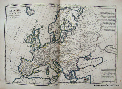 Antique-Hand-Colored-Map-L'Europe.-Europe-Europe-General-1780-Raynal-and-Bonne-Maps-Of-Antiquity