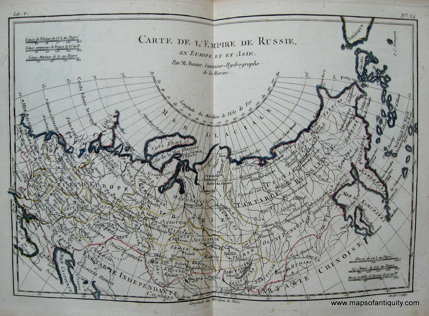 Antique-Hand-Colored-Map-L'Empire-de-Russie-en-Europe-et-en-Asie.-Europe-Russia-1780-Raynal-and-Bonne-Maps-Of-Antiquity