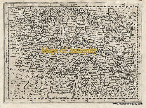 Black-and-White-Antique-Map-Alsatia-Superior-France-France--1676-Van-Waesberge-Maps-Of-Antiquity