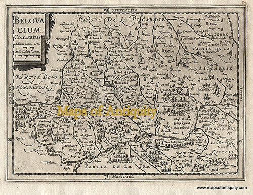 Black-and-White-Antique-Map-Belovacium.-Comitatus-France-France--1676-Van-Waesberge-Maps-Of-Antiquity