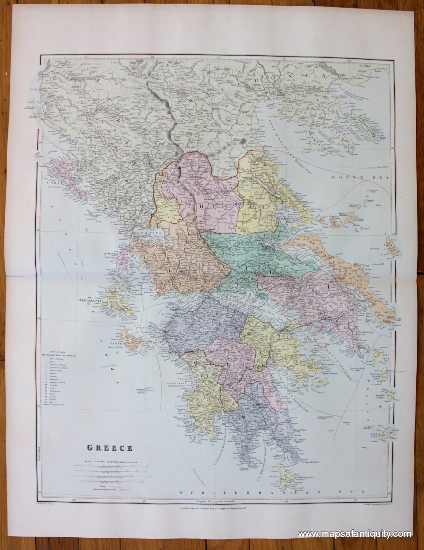 Antique-Map-Greece-Greece--1894-Stanford-Maps-Of-Antiquity