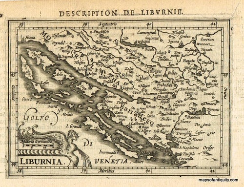 Black-and-White-Engraved-Antique-Map-Liburnia.-Greece-and-the-Balkans--1700--Maps-Of-Antiquity
