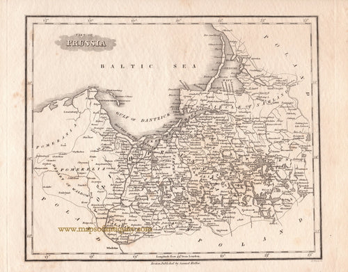 Black-and-White-Antique-Map-Prussia-Europe--c.-1835-Walker-Maps-Of-Antiquity