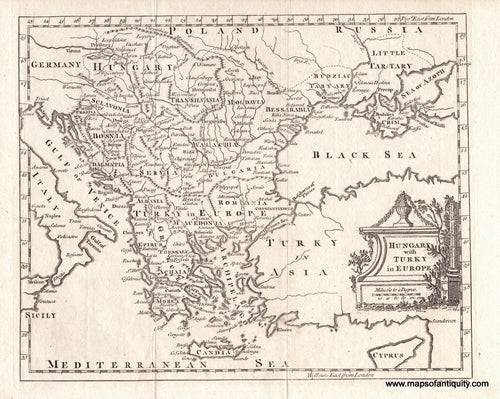 Black-and-White-Antique-Map-Hungary-with-Turkey-in-Europe**********-Europe--1758-Jefferys-Maps-Of-Antiquity