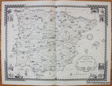 Load image into Gallery viewer, Antique-Black-and-White-Pictorial-Map-A-Pictorial-Map-of-Spain-and-Portugal-by-Ernest-Dudley-Chase-Europe-Spain-and-Portugal-1935-Ernest-Dudley-Chase-Maps-Of-Antiquity
