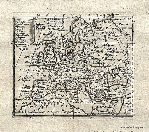 Black-and-White-Engraved-Antique-Map-Europe-by-Robt-Morden-Europe-Europe-General-1688-Morden-Maps-Of-Antiquity