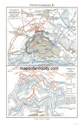 Antique-Printed-Map-European-fortresses-Europe-France-c.-1900-Brockhaus-Maps-Of-Antiquity