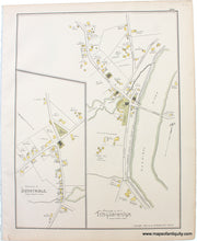 Load image into Gallery viewer, 1889 - West Townsend; versos Village of Dunstable and Village of Tyngsborough; Ashby and Ashby Centre (MA) - Antique Map
