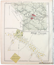 Load image into Gallery viewer, 1889 - West Townsend; versos Village of Dunstable and Village of Tyngsborough; Ashby and Ashby Centre (MA) - Antique Map
