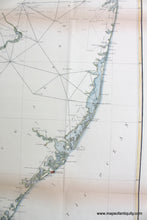 Load image into Gallery viewer, 1873 - Sketch B No. 3 Showing the Triangulation &amp; Geographical Positions in Section No. II from New York City to Cape Henlopen - Antique Chart
