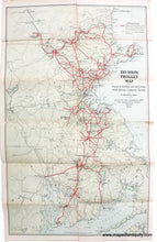 Load image into Gallery viewer, 1907 - Tri-State Trolley Map - Antique Map
