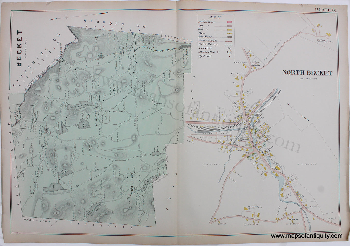 Antique-Map-Berkshire-county-Massachusetts-Becket-1904-Barnes-Farnham-1900s-Maps-of-Antiquity