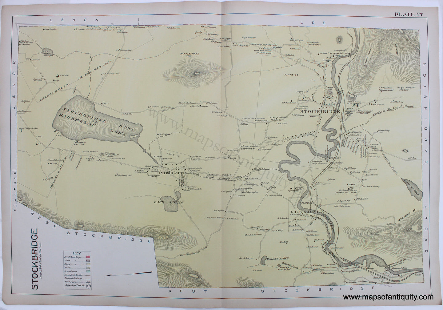 Antique-Map-Berkshire-county-Massachusetts-Stockbridge-1904-Barnes-Farnham-1900s-Maps-of-Antiquity