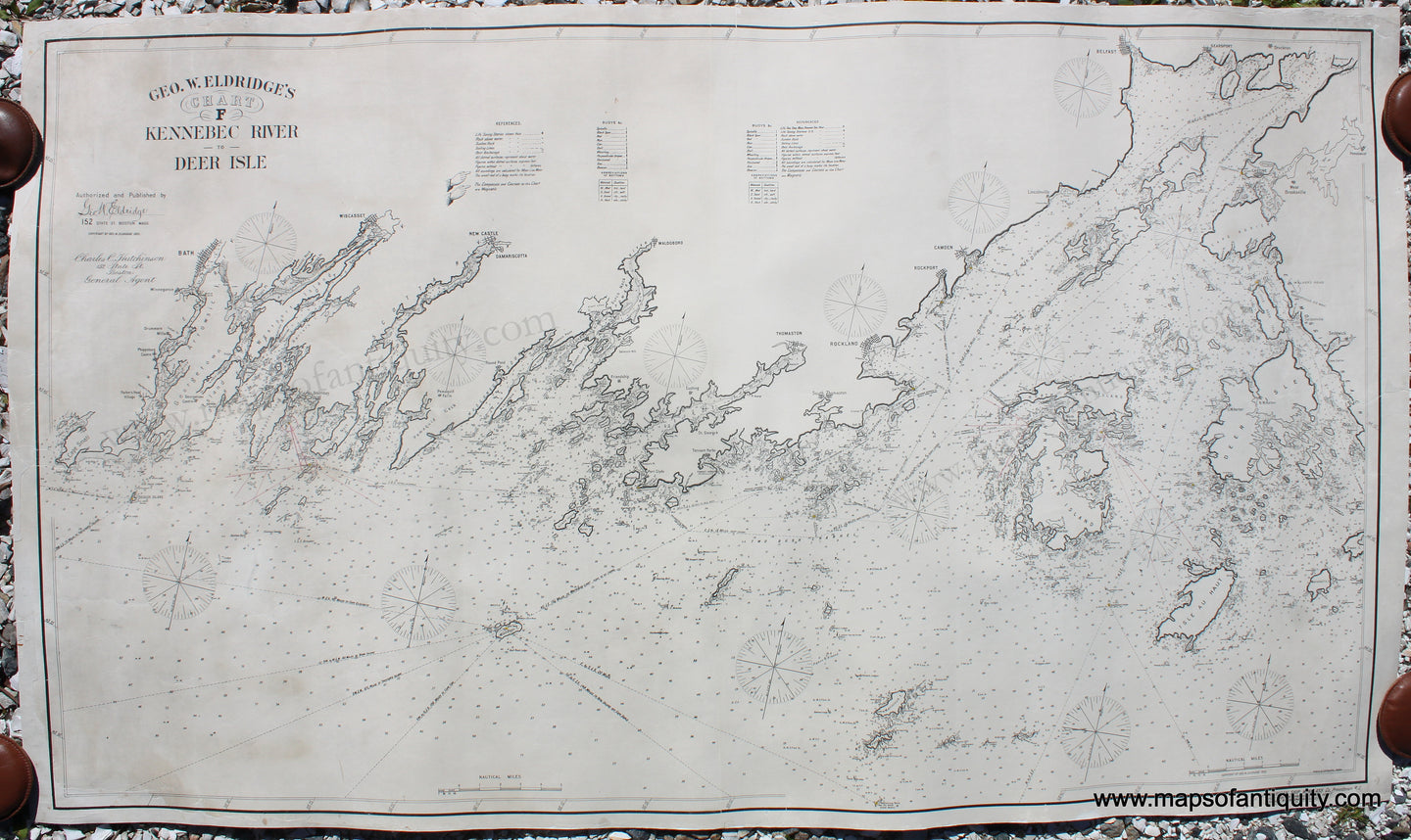 Antique-Coastal-Chart-George-W.-Eldridge's-Chart-F-from-Kennebec-River-to-Deer-Isle-United-States-Northeast-1902-George-W.-Eldridge-Maps-Of-Antiquity