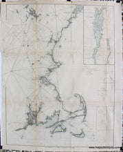 Load image into Gallery viewer, Hand-Colored-Antique-Nautical-Chart-Northeast-Coast-United-States-Coast-Survey-Sketch-A-Shewing-the-progress-of-the-Survey-in-Section-No.-1-From-1844-to-1881-Antique-Nautical-Charts-and-Coast-Surveys-of-the-WorldÂ -Coastal-Report-Charts-New-England-1881-U.S.-Coast-Survey-Maps-Of-Antiquity
