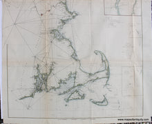 Load image into Gallery viewer, Hand-Colored-Antique-Nautical-Chart-Northeast-Coast-United-States-Coast-Survey-Sketch-A-Shewing-the-progress-of-the-Survey-in-Section-No.-1-From-1844-to-1881-Antique-Nautical-Charts-and-Coast-Surveys-of-the-WorldÂ -Coastal-Report-Charts-New-England-1881-U.S.-Coast-Survey-Maps-Of-Antiquity
