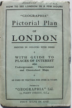 Load image into Gallery viewer, Genuine-Antique-Folding-Map-Pictorial-Plan-of-London-1936-&quot;Geographia&quot;-Ltd.-Maps-Of-Antiquity
