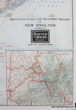 Load image into Gallery viewer, Antique-Railroad-Map-Mountain-Lake-and-Seashore-Region-of-New-England-Reached-by-Boston-and-Maine-Railroad-and-its-Connections-United-States-Northeast-1923-Boston-and-Maine-Railroad-Maps-Of-Antiquity

