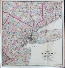 Load image into Gallery viewer, Antique-Hand-Colored-Map-Map-of-New-York-and-Vicinity-United-States-Northeast-1867-Beers-Maps-Of-Antiquity
