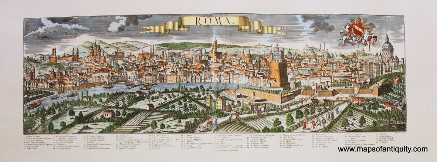 Digitally-Engraved-Specialty-Reproduction-Roma-Rome-Italy--(Reproduction)-Reproduction-Maps-of-Antiquity