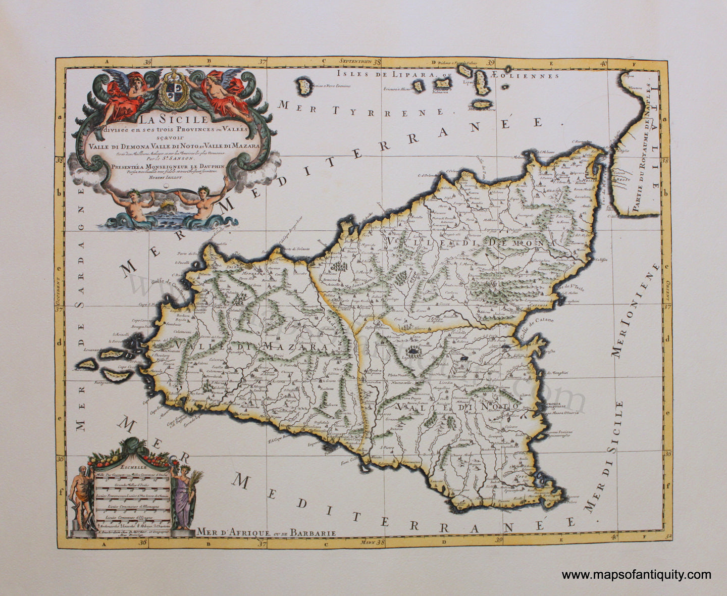 Digitally-Engraved-Specialty-Reproduction-La-Sicile-Sicily-Italy-Reproduction-Maps-Of-Antiquity