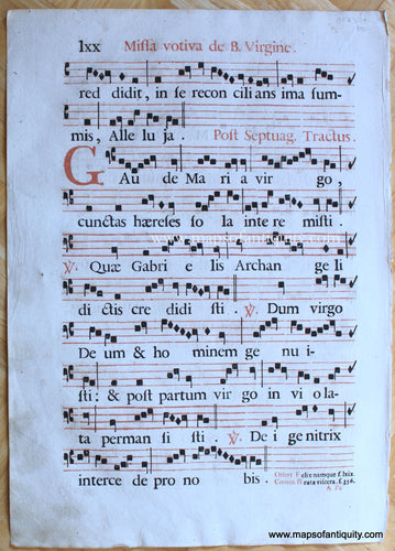 Genuine-Antique-Sheet-Music-on-Paper-Antique-Sheet-Music---Missa-votiva-de-B.-Virgine-1xix-c.-16th-century-Unknown-Maps-Of-Antiquity