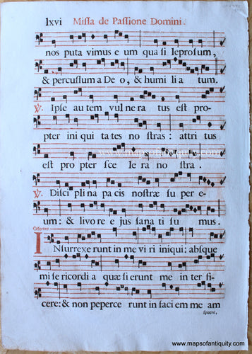 Genuine-Antique-Sheet-Music-on-Paper-Antique-Sheet-Music---Missa-de-Passione-Domini--c.-16th-century-Unknown-Maps-Of-Antiquity