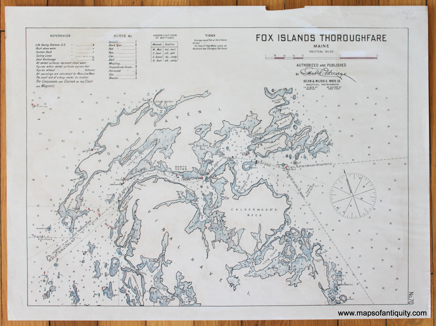 Antique-Map-Fox-Islands-Thoroughfare-Maine