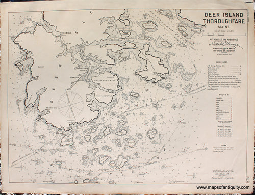 Antique-Map-Deer-Island-Thoroughfare-Maine-Eldridge-Harbor-Nautical-Chart-Maps-of-Antiquity-1909