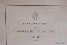 Load image into Gallery viewer, 1878 - St. George&#39;s River and Muscle Ridge Channel - Antique Chart
